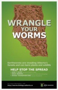 A poster for the Alberta Worm Invasion Project